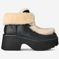 UGG Esmee Leather Lace Up Boot Black (Women's)
