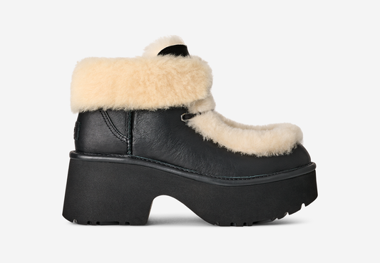 UGG Esmee Leather Lace Up Boot Black (Women's)