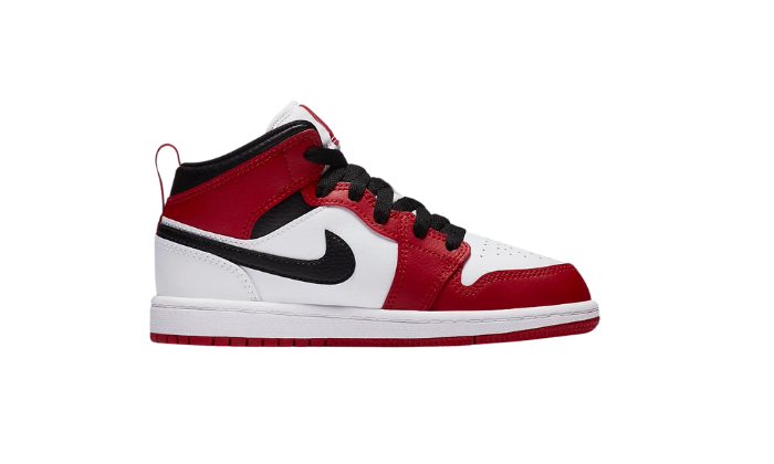 Air Jordan 1 Mid Chicago White (Copii)