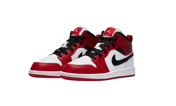 Air Jordan 1 Mid Chicago White (Copii)