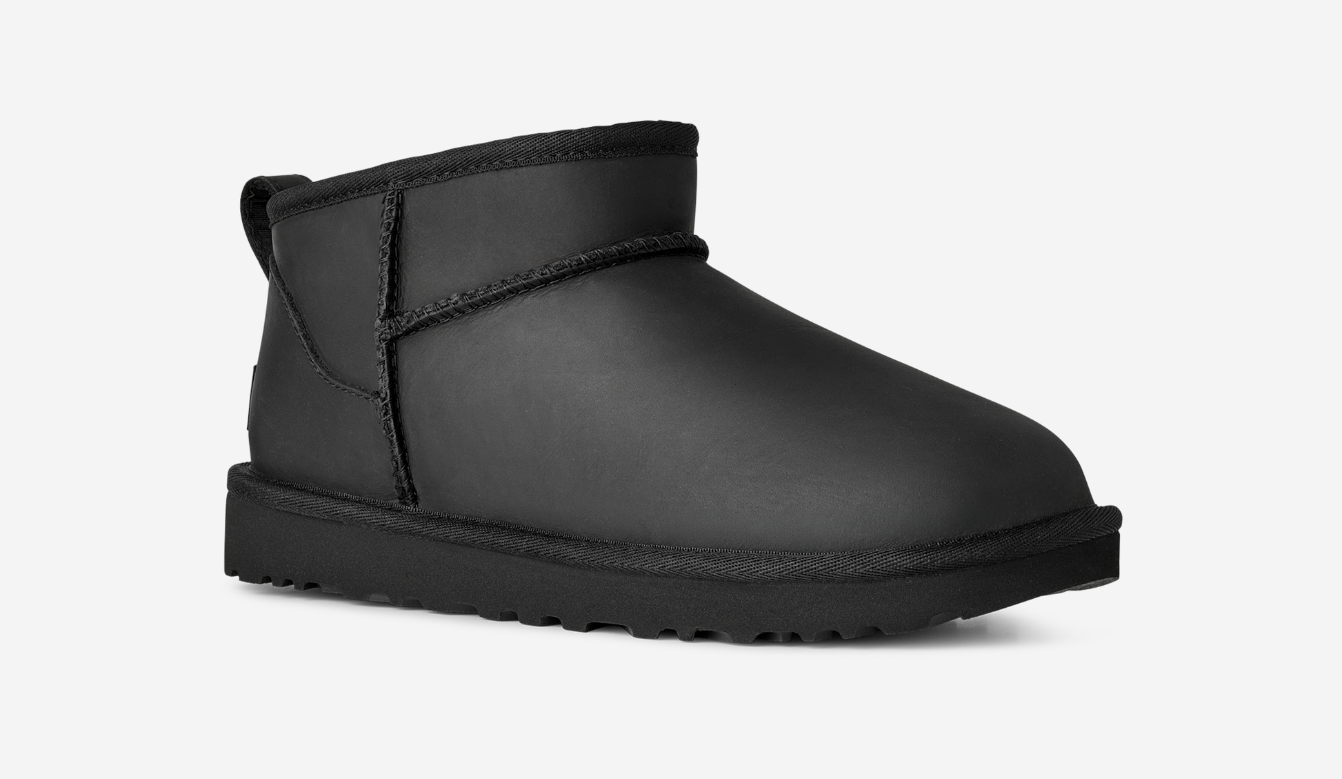 UGG Classic Ultra Mini Leather Boot Black (Women's)