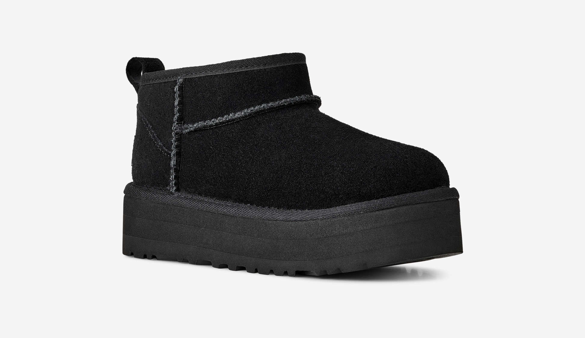 UGG Classic Ultra Mini Platform Boot Black (Kids)