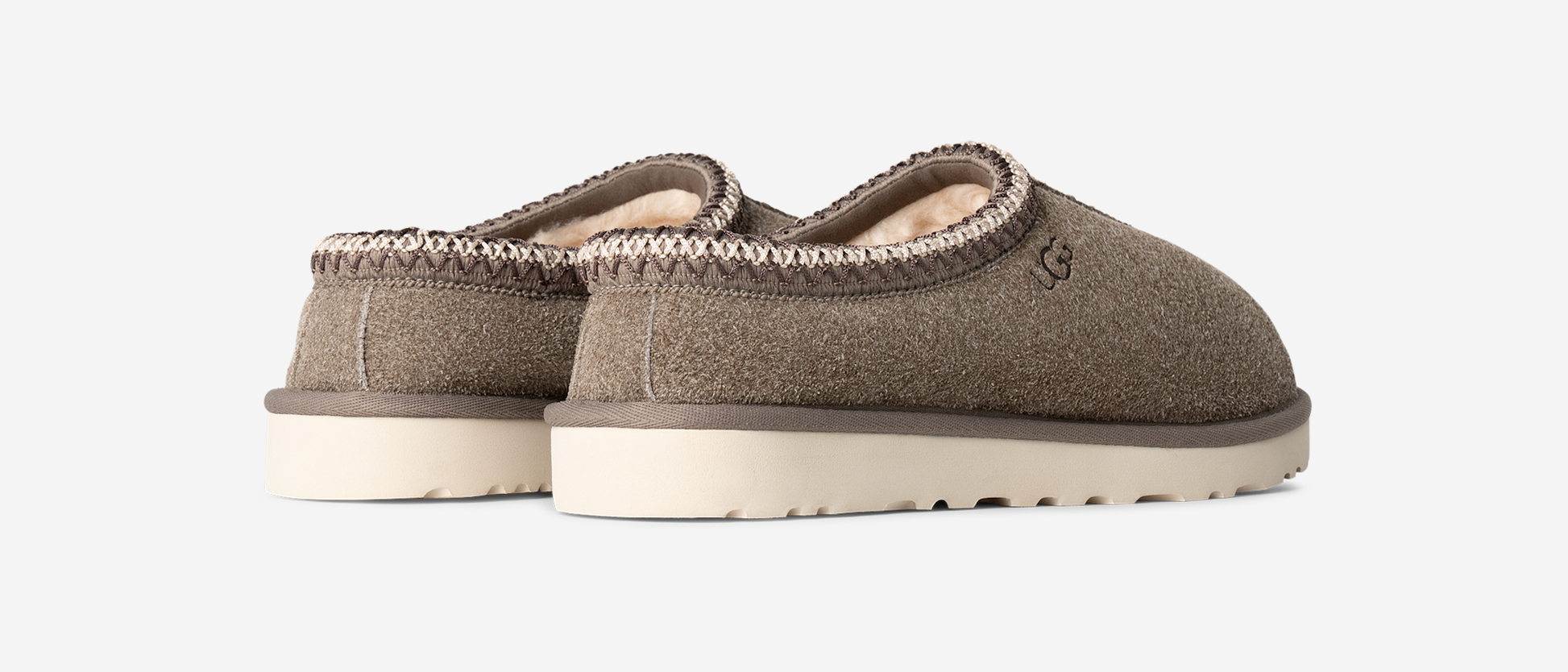 UGG Tasman Shaggy Suede Slipper Smoke Plume