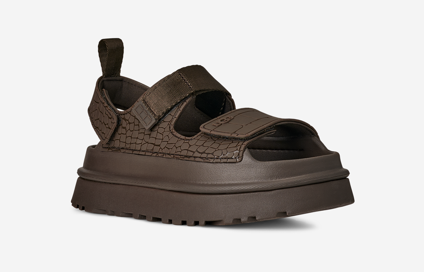 UGG GoldenGlow Embossed Sandal Dense Smoke (Women's)