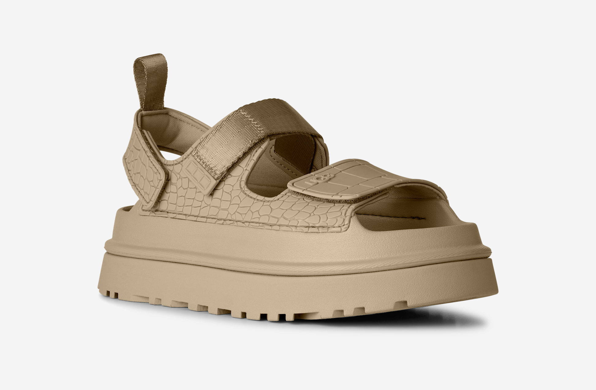 UGG GoldenGlow Embossed Sandal Mustard Seed (Women's)