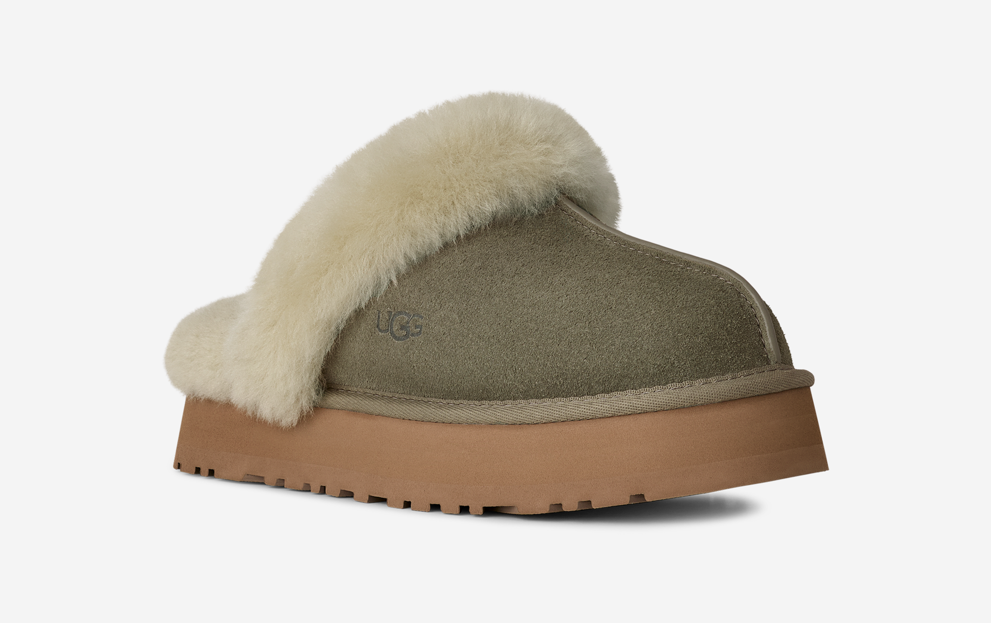 UGG Disquette Slipper Moss Green Muted Brass (Women's)