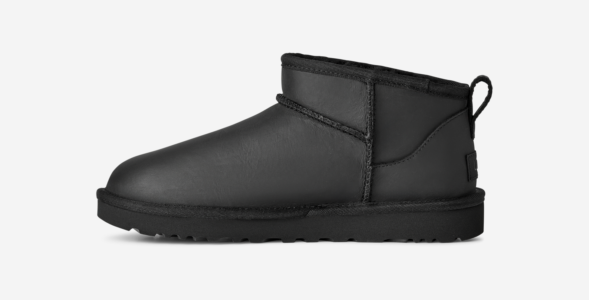 UGG Classic Ultra Mini Leather Boot Black (Women's)