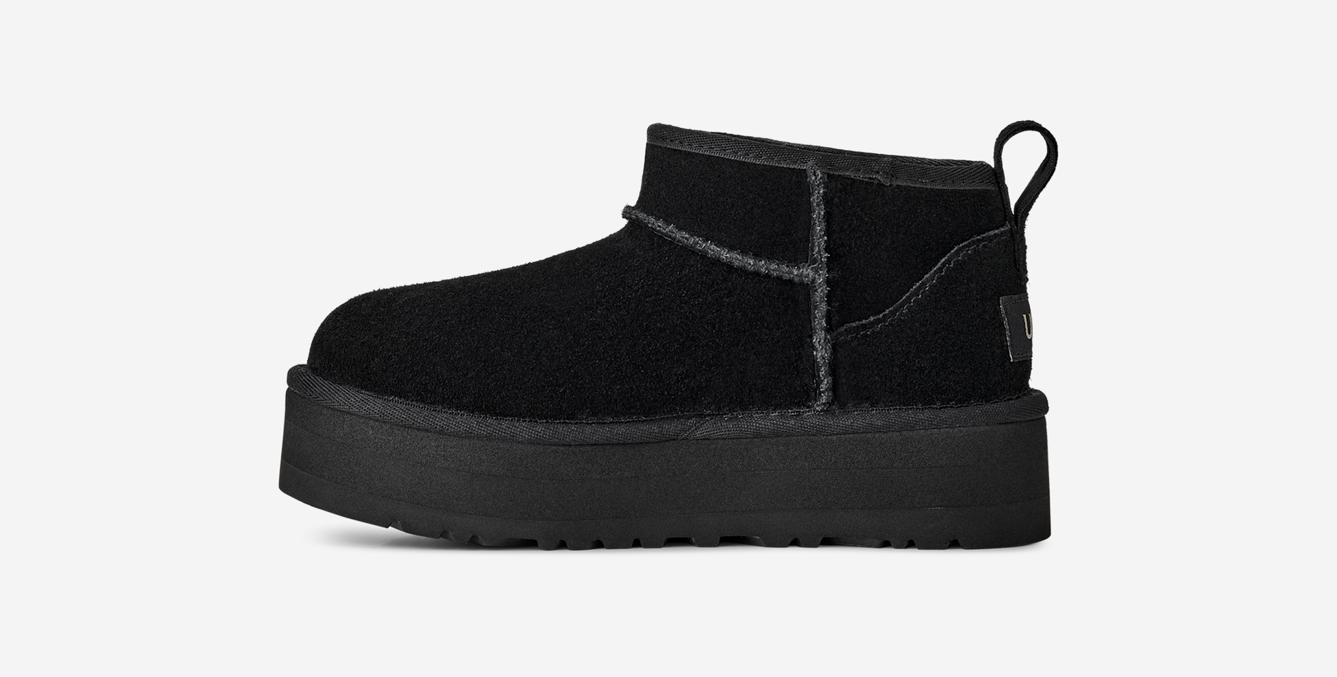 UGG Classic Ultra Mini Platform Boot Black (Kids)