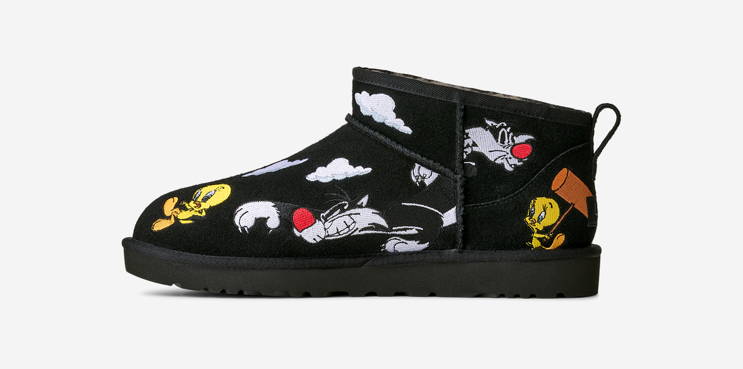 UGG Classic Ultra Mini Boot Palace x Looney Tunes Black