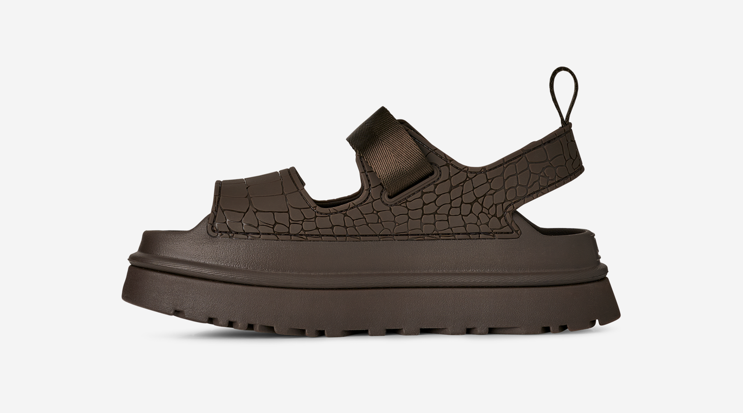 UGG GoldenGlow Embossed Sandal Dense Smoke (Women's)