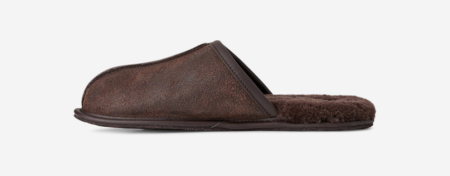 UGG Scuff Leather Distressed Slipper Dusted Cocoa