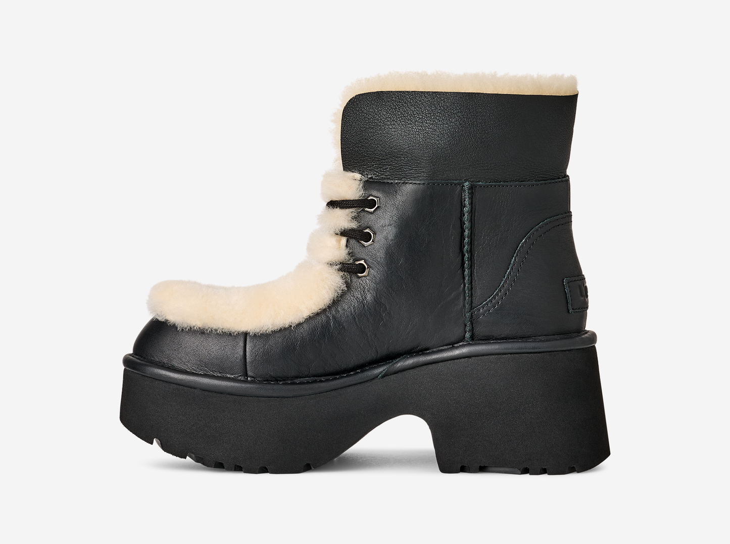 UGG Esmee Leather Lace Up Boot Black (Women's)