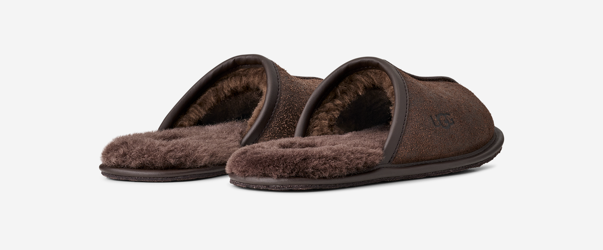 UGG Scuff Leather Distressed Slipper Dusted Cocoa