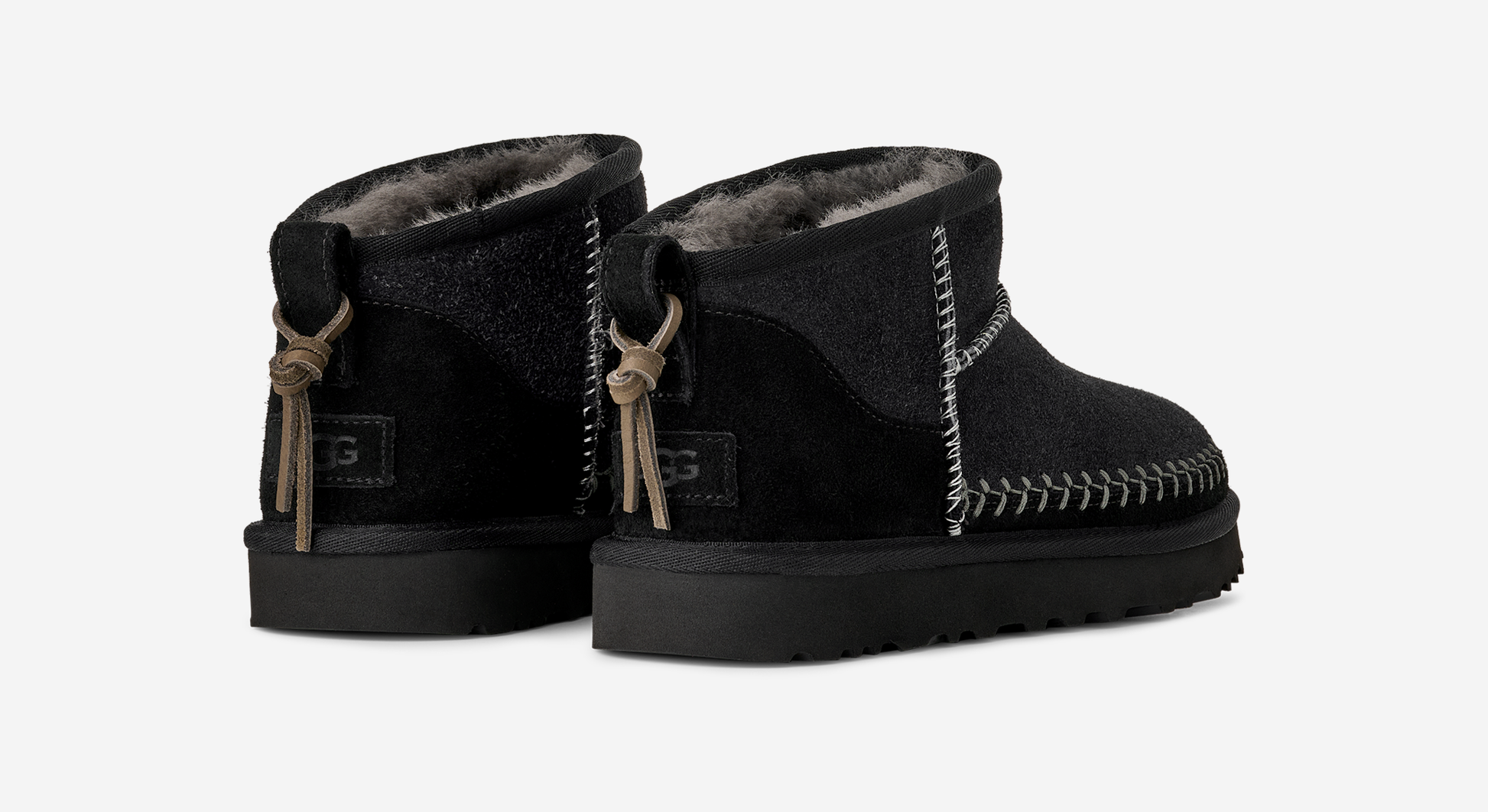 UGG Classic Ultra Mini Biarritz Boot Black (Women's)