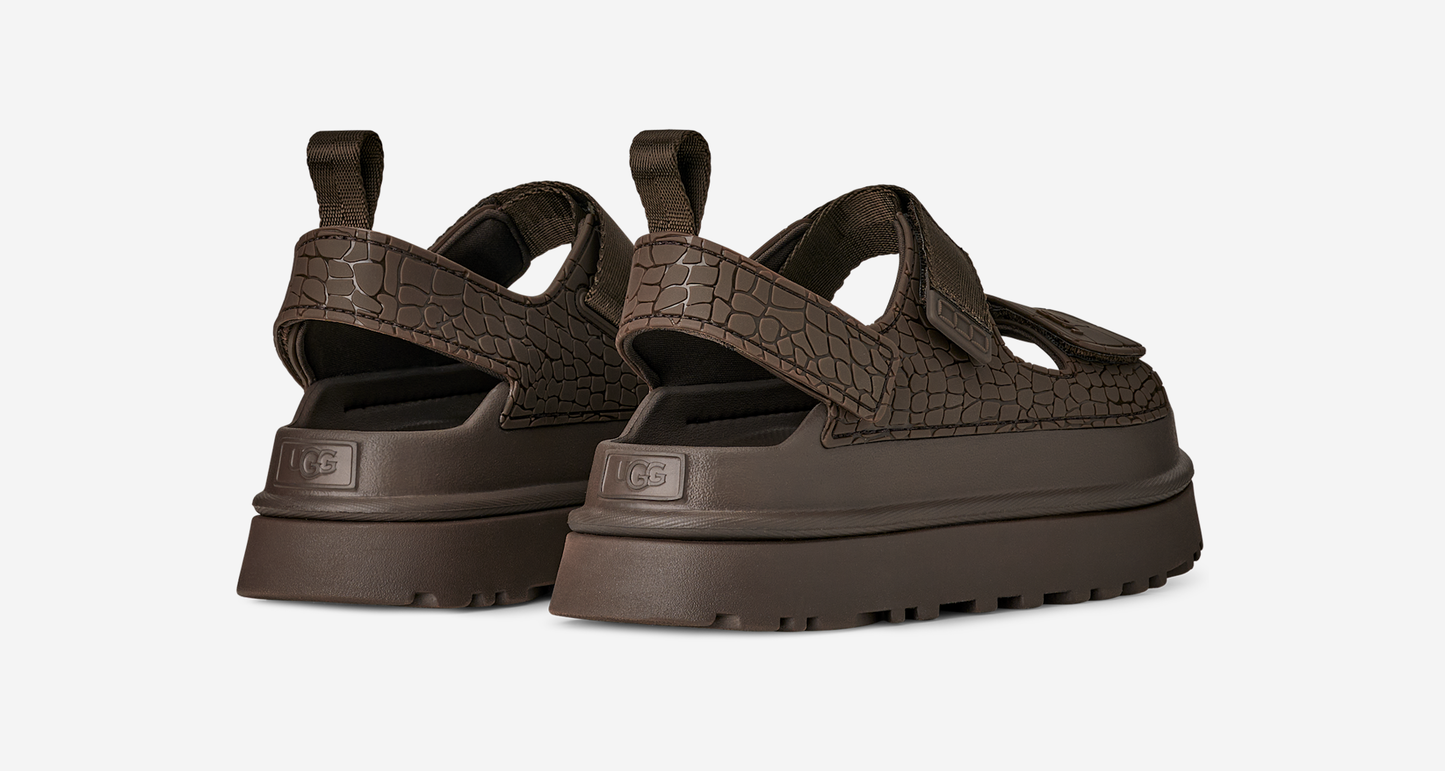 UGG GoldenGlow Embossed Sandal Dense Smoke (Women's)