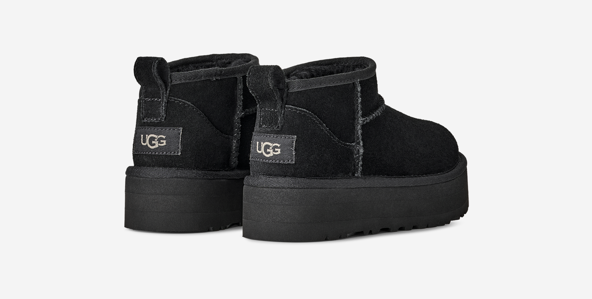 UGG Classic Ultra Mini Platform Boot Black (Kids)