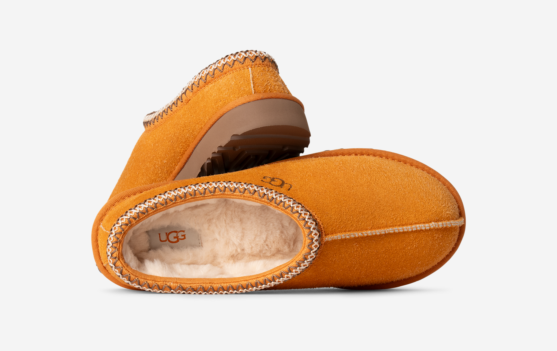 UGG Tasman Shaggy Suede Slipper Dark Apricot