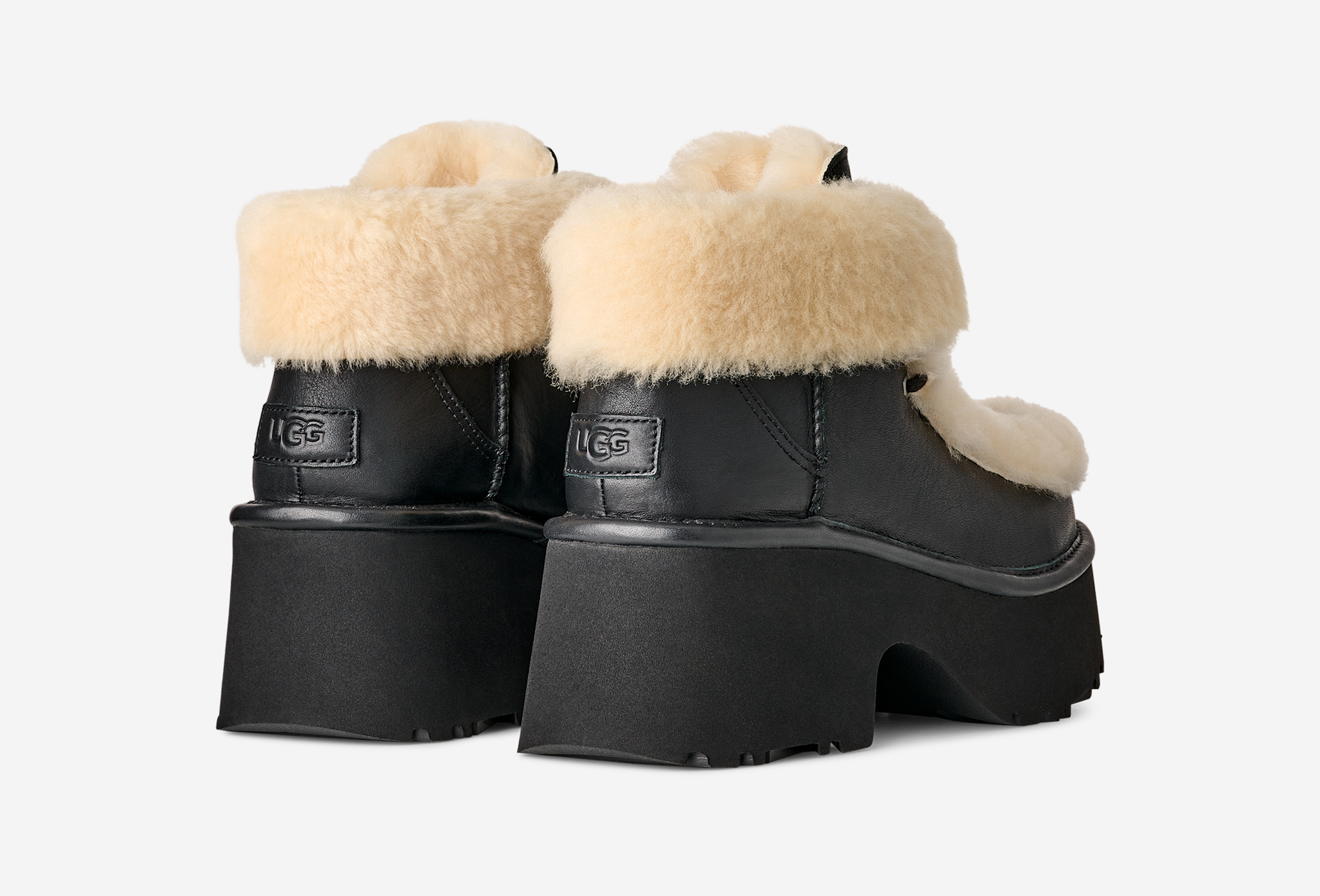 UGG Esmee Leather Lace Up Boot Black (Women's)