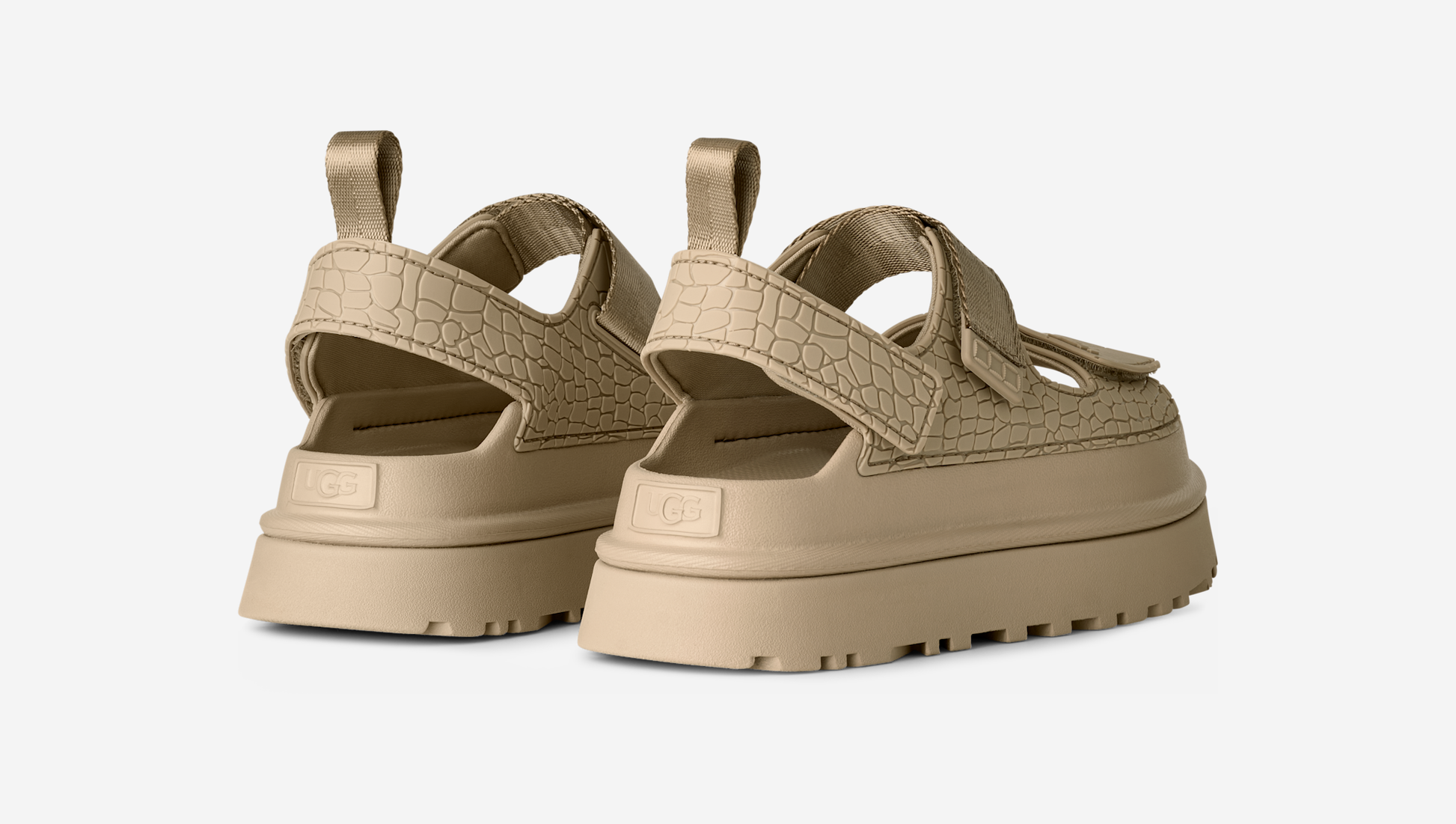 UGG GoldenGlow Embossed Sandal Mustard Seed (Women's)
