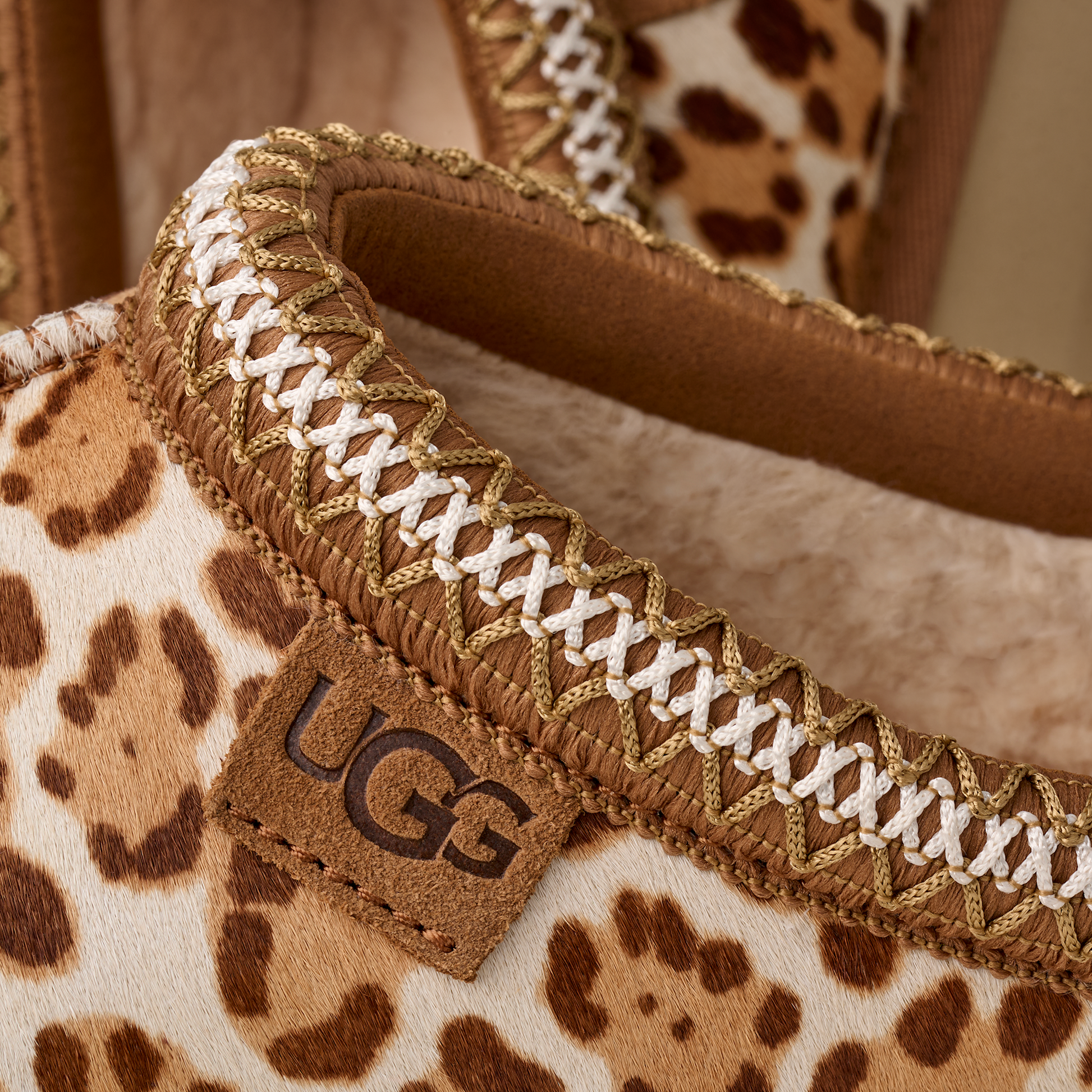 UGG Tazz Plains Slipper Felicity Leopard Jasmine (Women's)