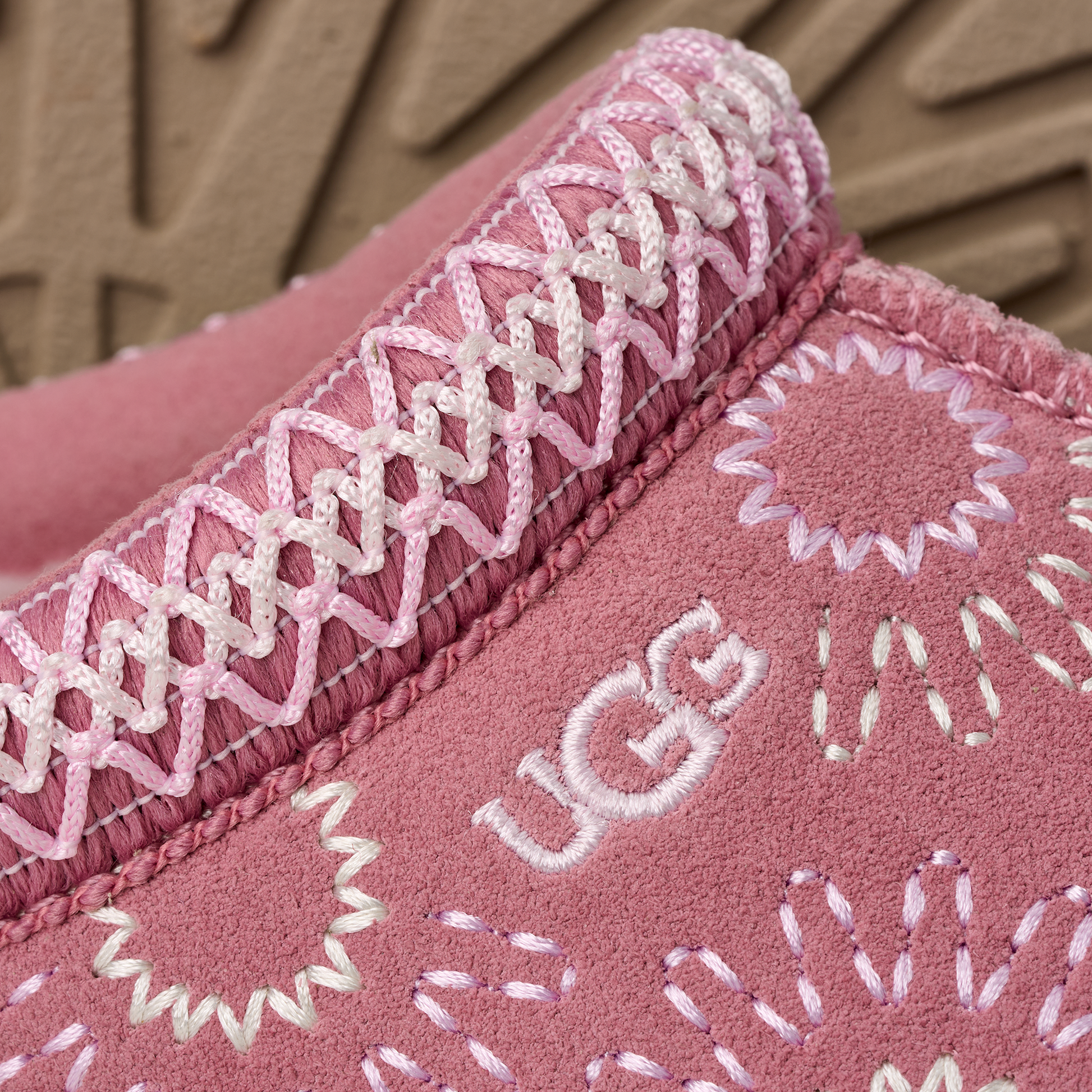 UGG Tazz Sun Stitch Slipper Horizon Pink (Kids)