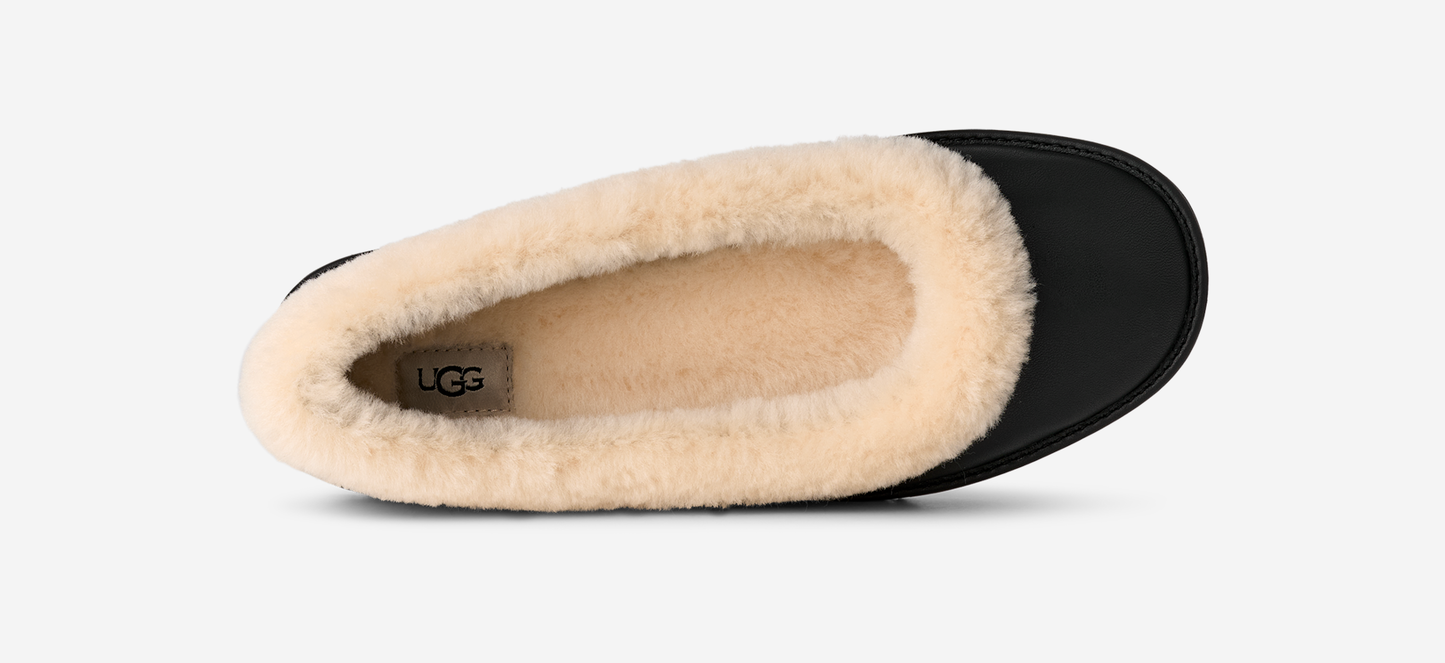 UGG Zora Leather Ballet Flat Black (Women's)