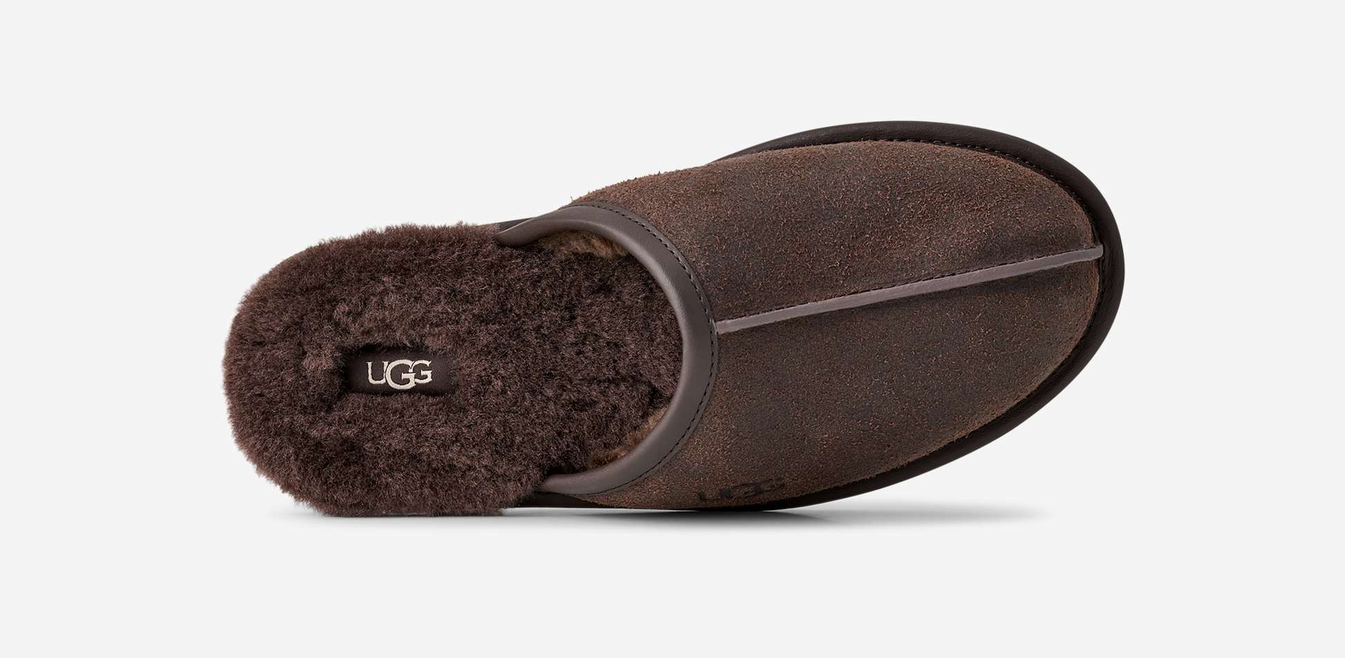 UGG Scuff Leather Distressed Slipper Dusted Cocoa