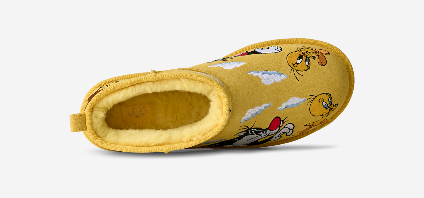 UGG Classic Ultra Mini Boot Palace x Looney Tunes Yellow