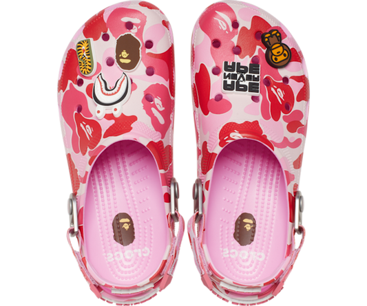 Crocs Classic Clog A Bathing Ape ABC Camo Pink
