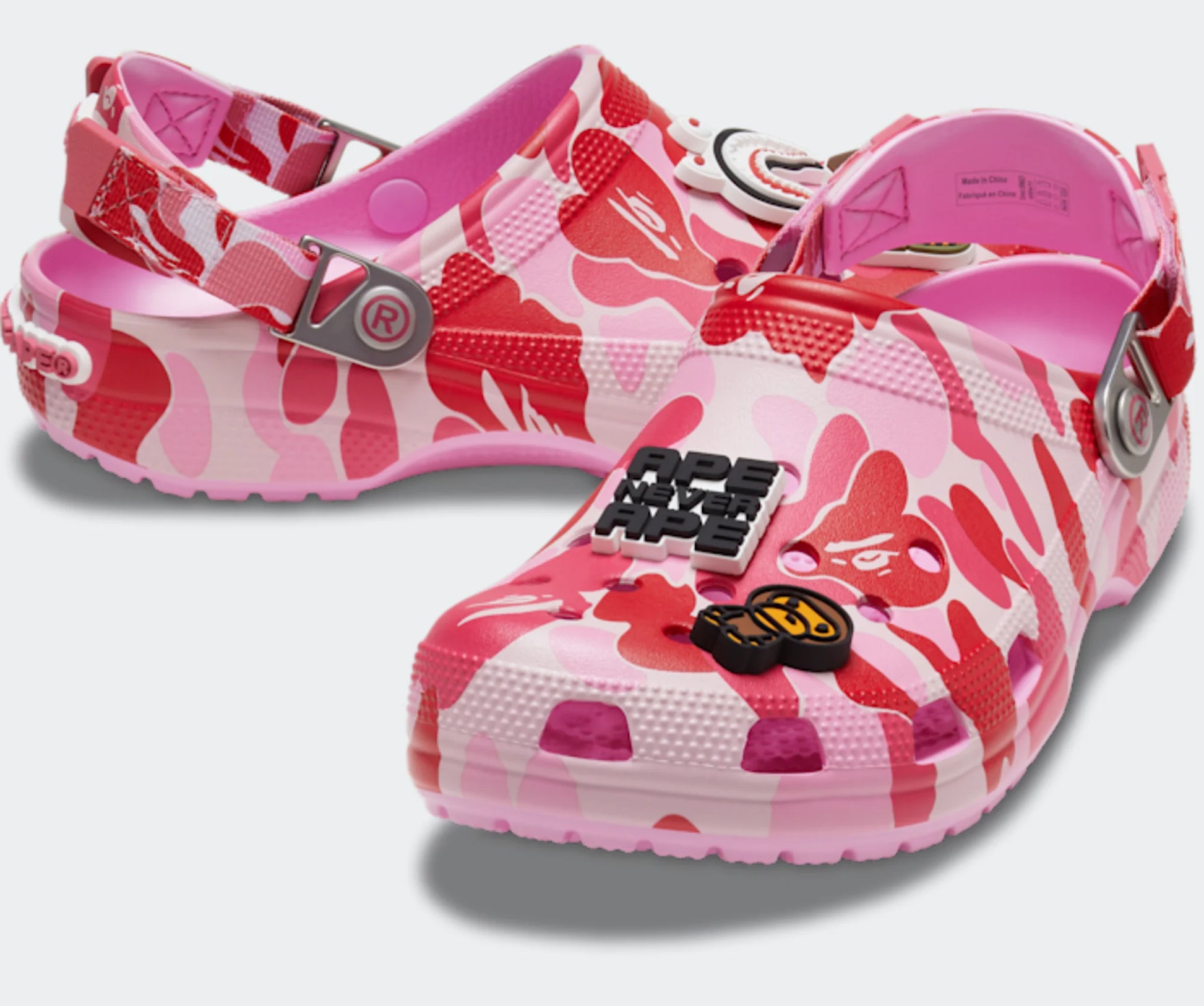 Crocs Classic Clog A Bathing Ape ABC Camo Pink