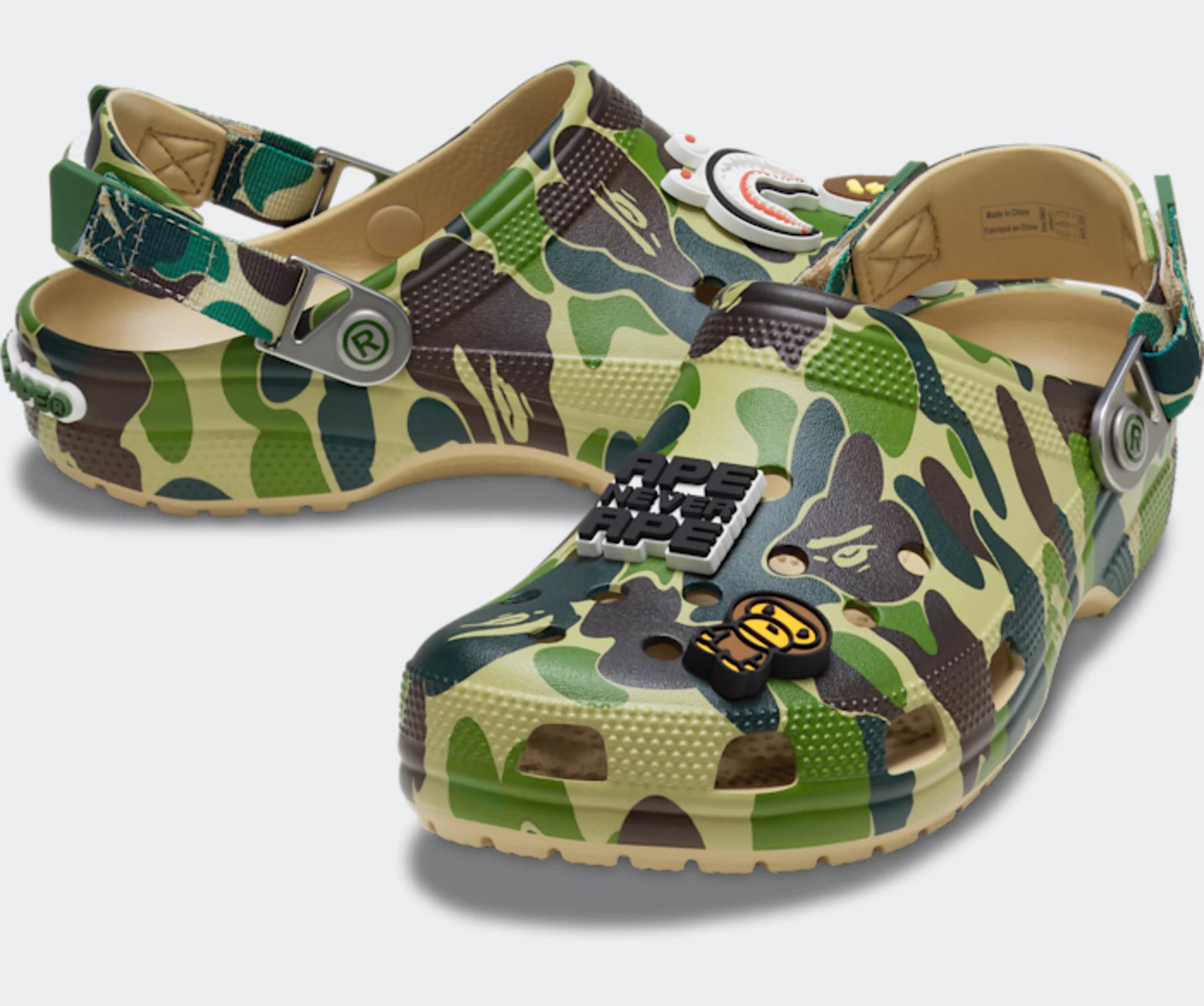 Crocs Classic Clog A Bathing Ape ABC Camo Green