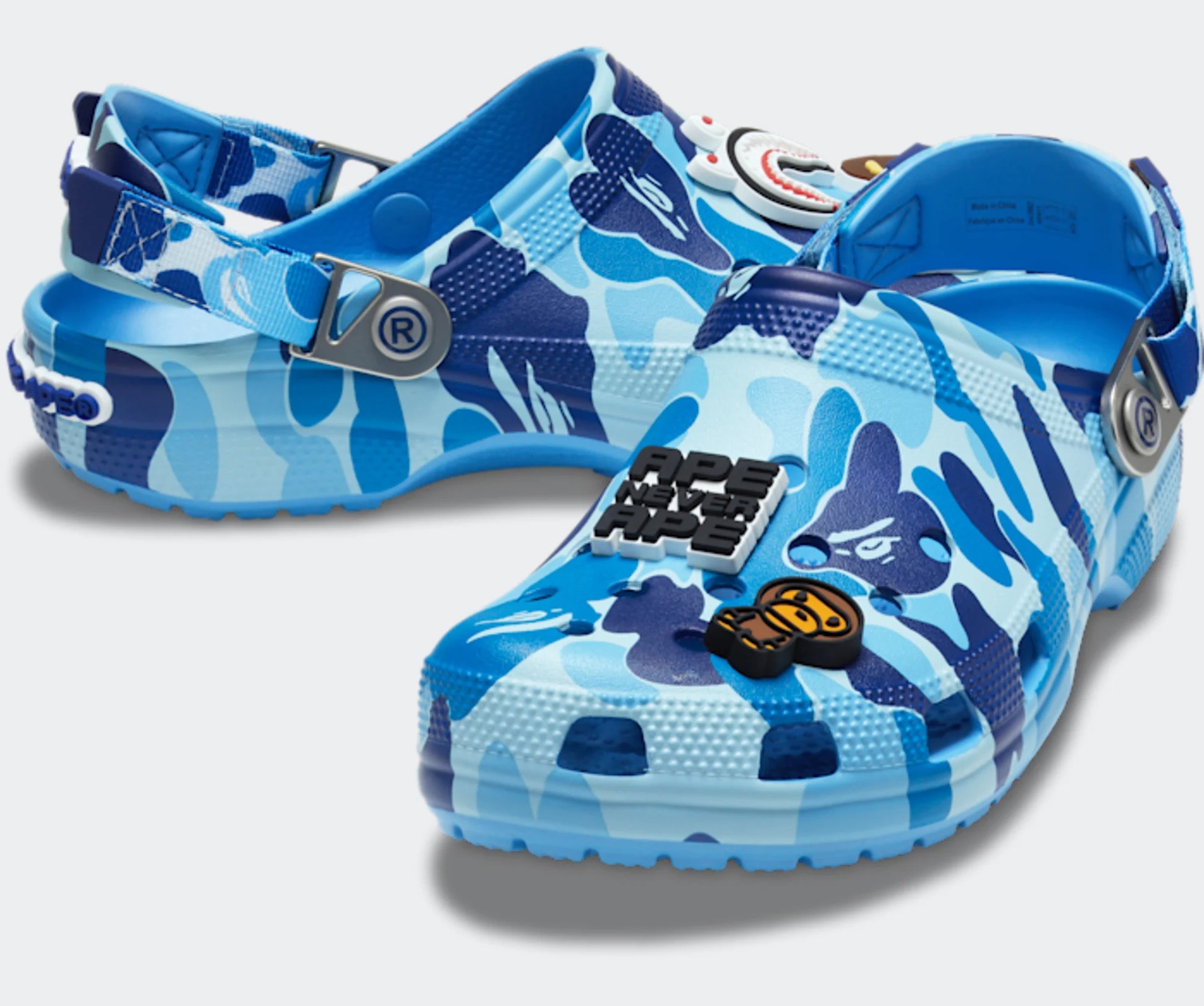 Crocs Classic Clog A Bathing Ape ABC Camo Blue