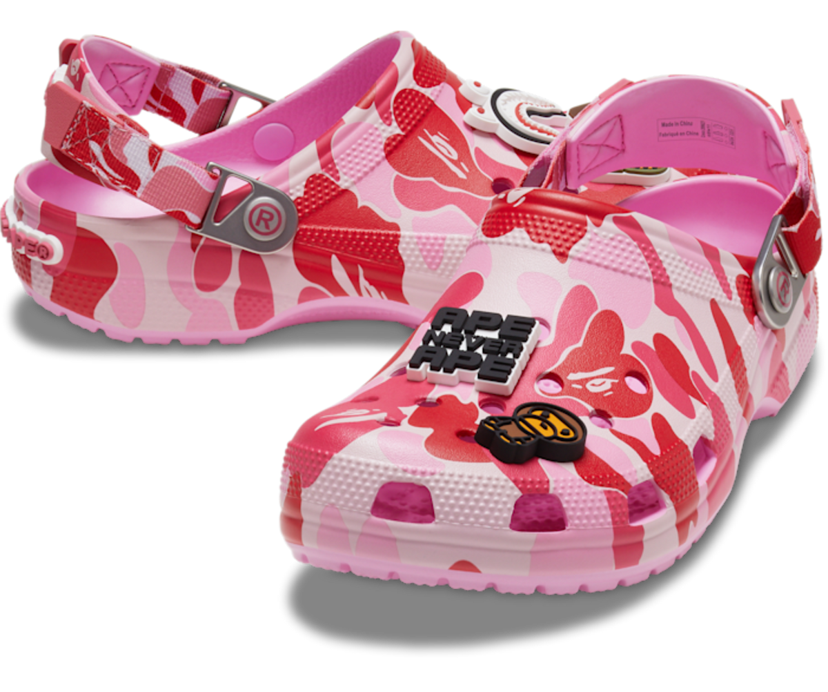 Crocs Classic Clog A Bathing Ape ABC Camo Pink