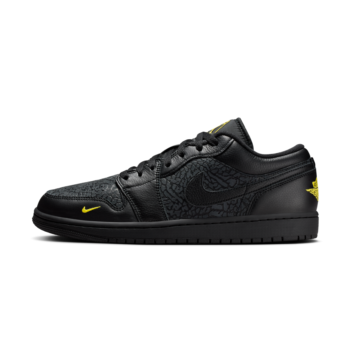 Jordan 1 Low Black Elephant Print