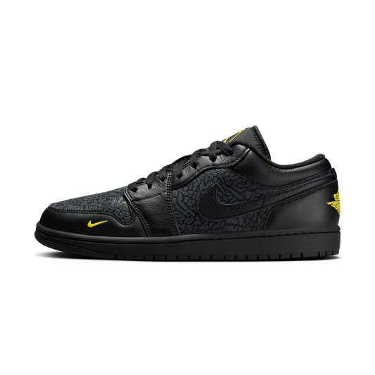 Jordan 1 Low Black Elephant Print