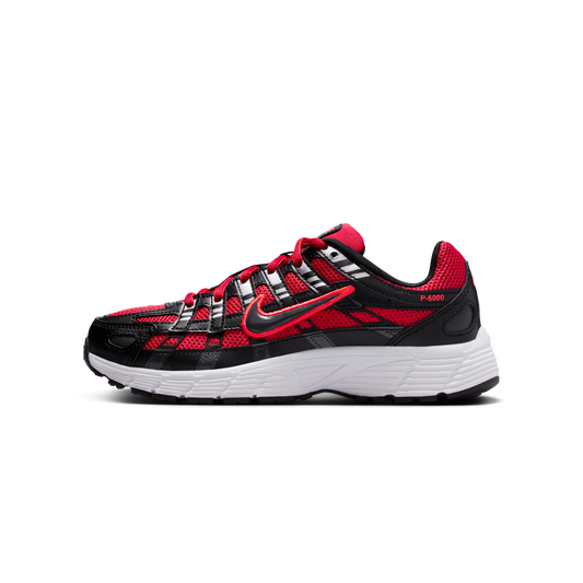 Nike P-6000 University Red Metallic Silver Dark Smoke Grey Black (GS)