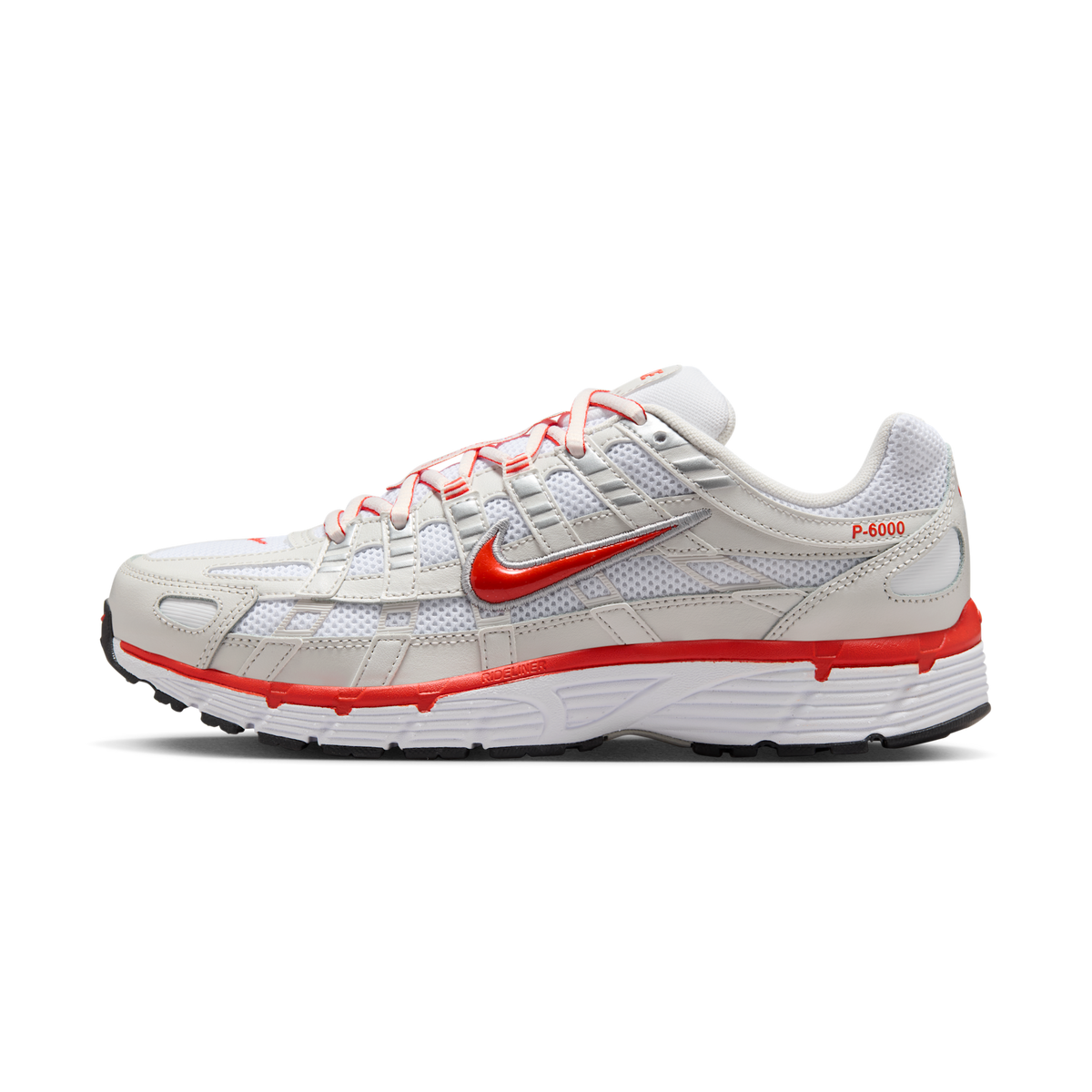 Nike P-6000 White Platinum Tint Black Picante Red (Women's)