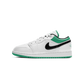 Jordan 1 Low White Lucky Green Tumbled Leather (GS)
