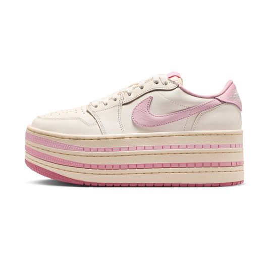 Jordan 1 Low Triple Stack Pale Ivory Iced Carmine (Women's)
