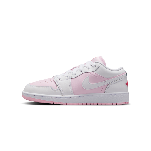 Jordan 1 Low Pink Foam Fire Red White (GS)