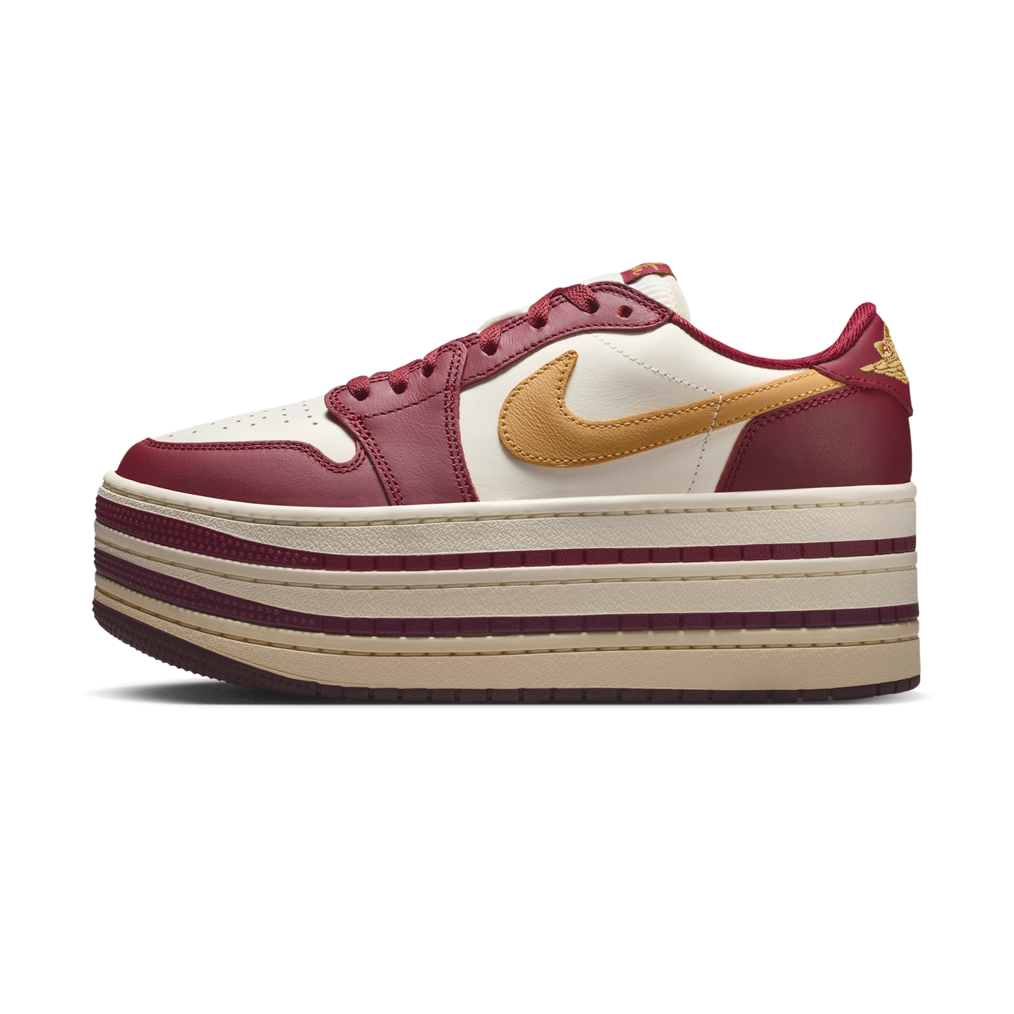 Jordan 1 Low Triple Stack Team Red Pale Ivory (Women's)