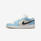 Jordan 1 Low Ice Blue Black (GS)