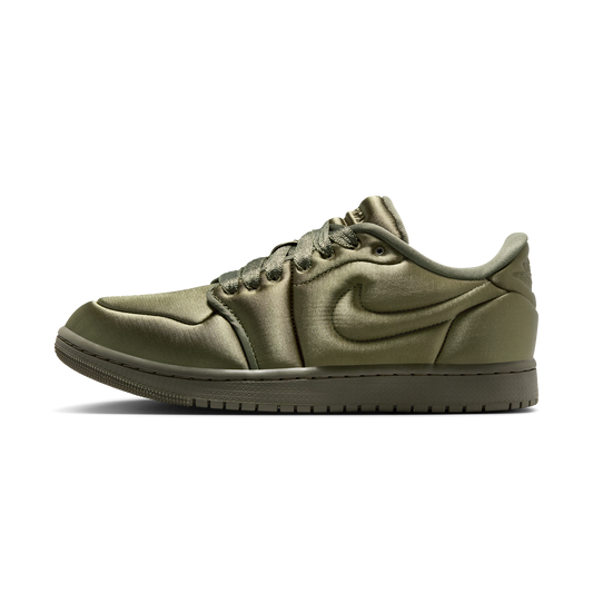 Jordan 1 Low Method of Make Satin Medium Olive (Women's)