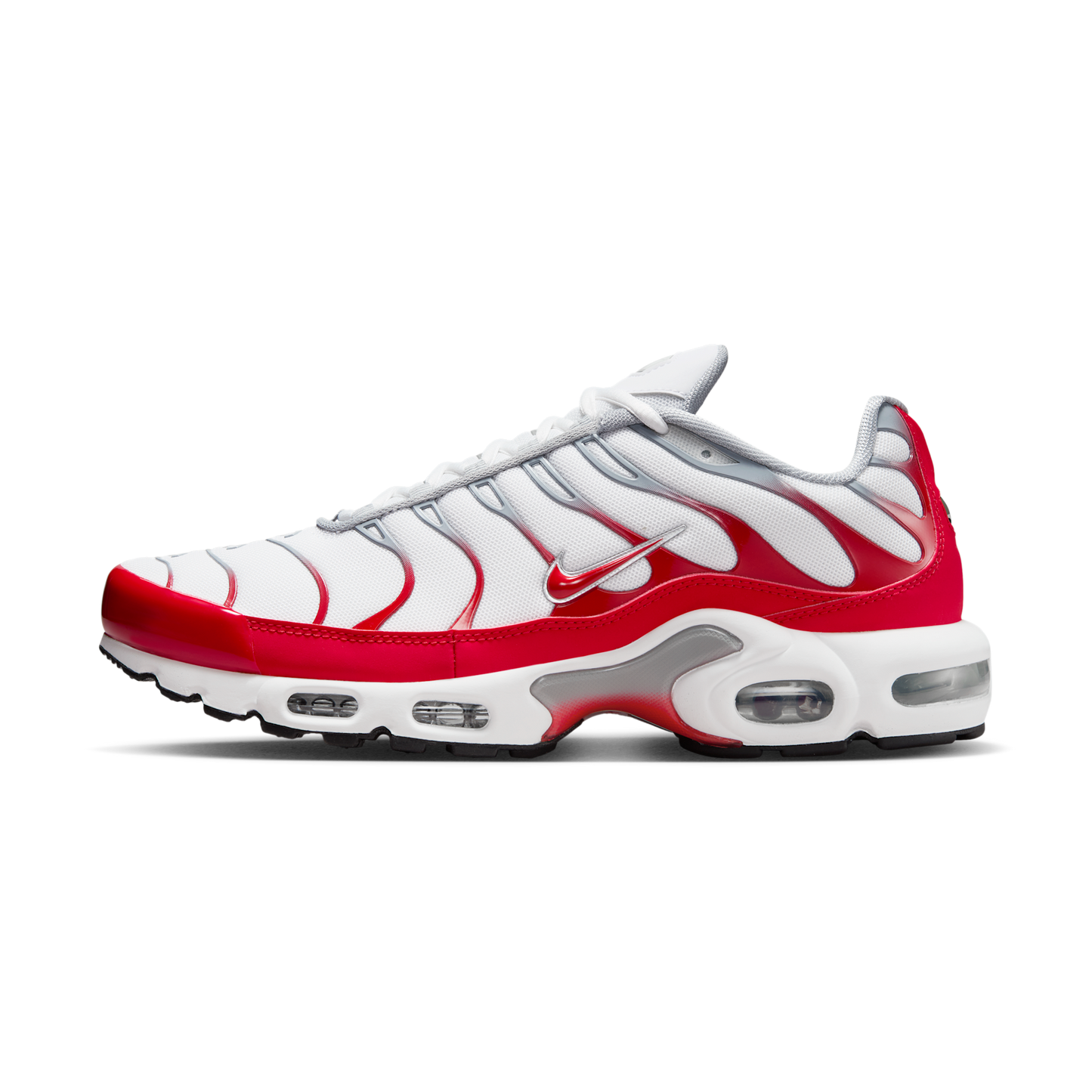 Nike Air Max Plus White University Red Wolf Grey