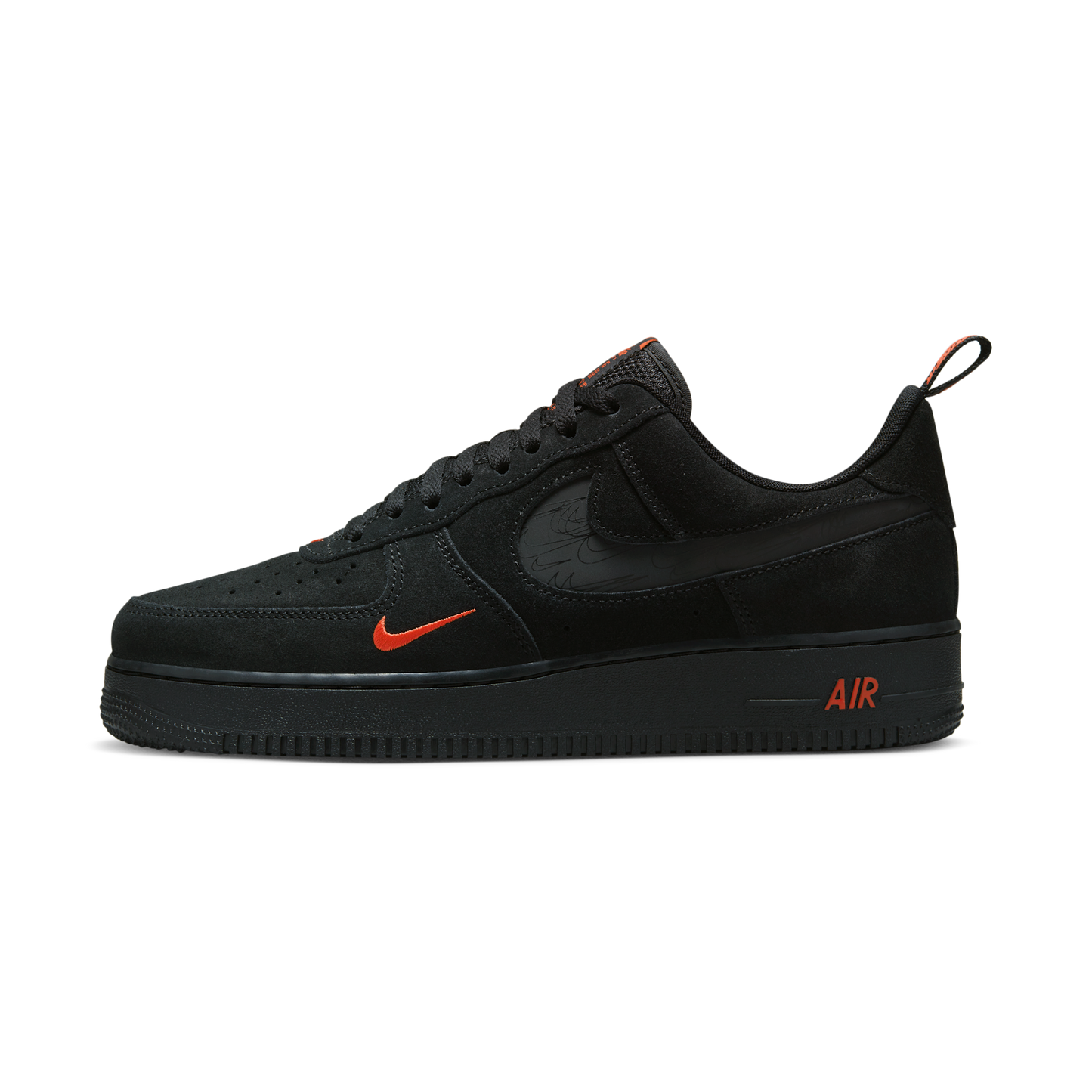 Nike Air Force 1 Low Multi-Swoosh Black Crimson