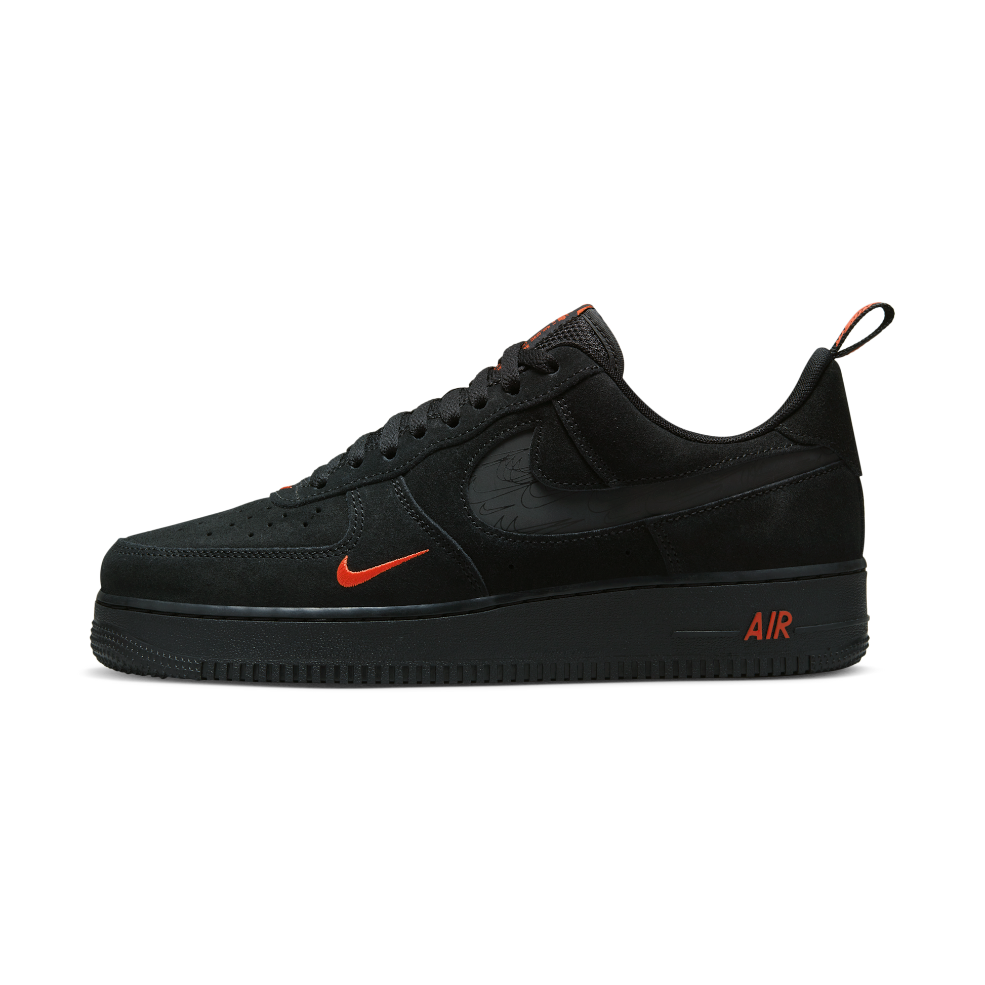 Nike Air Force 1 Low Multi-Swoosh Black Crimson