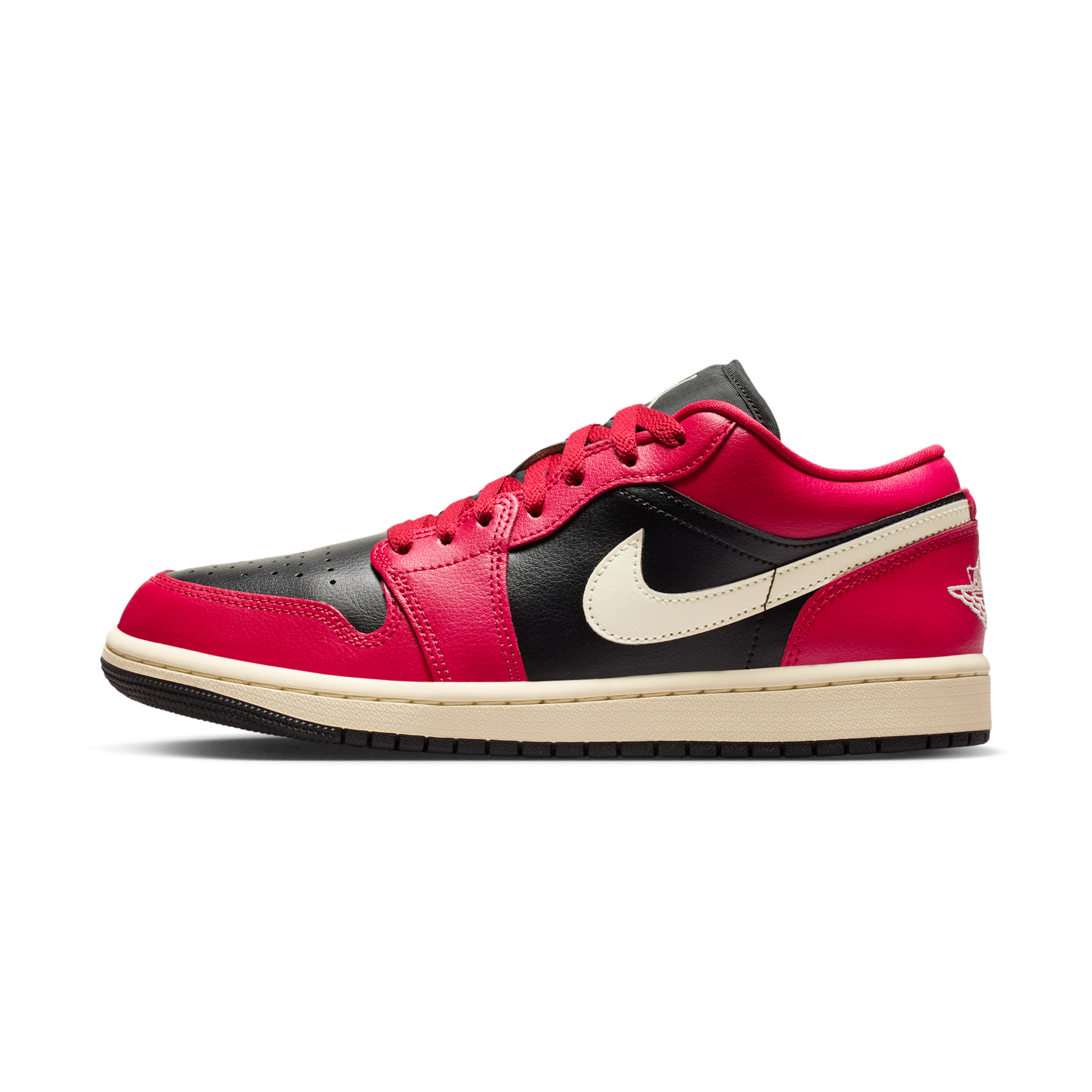 Jordan 1 Low Mystic Hibiscus Black (Women's)