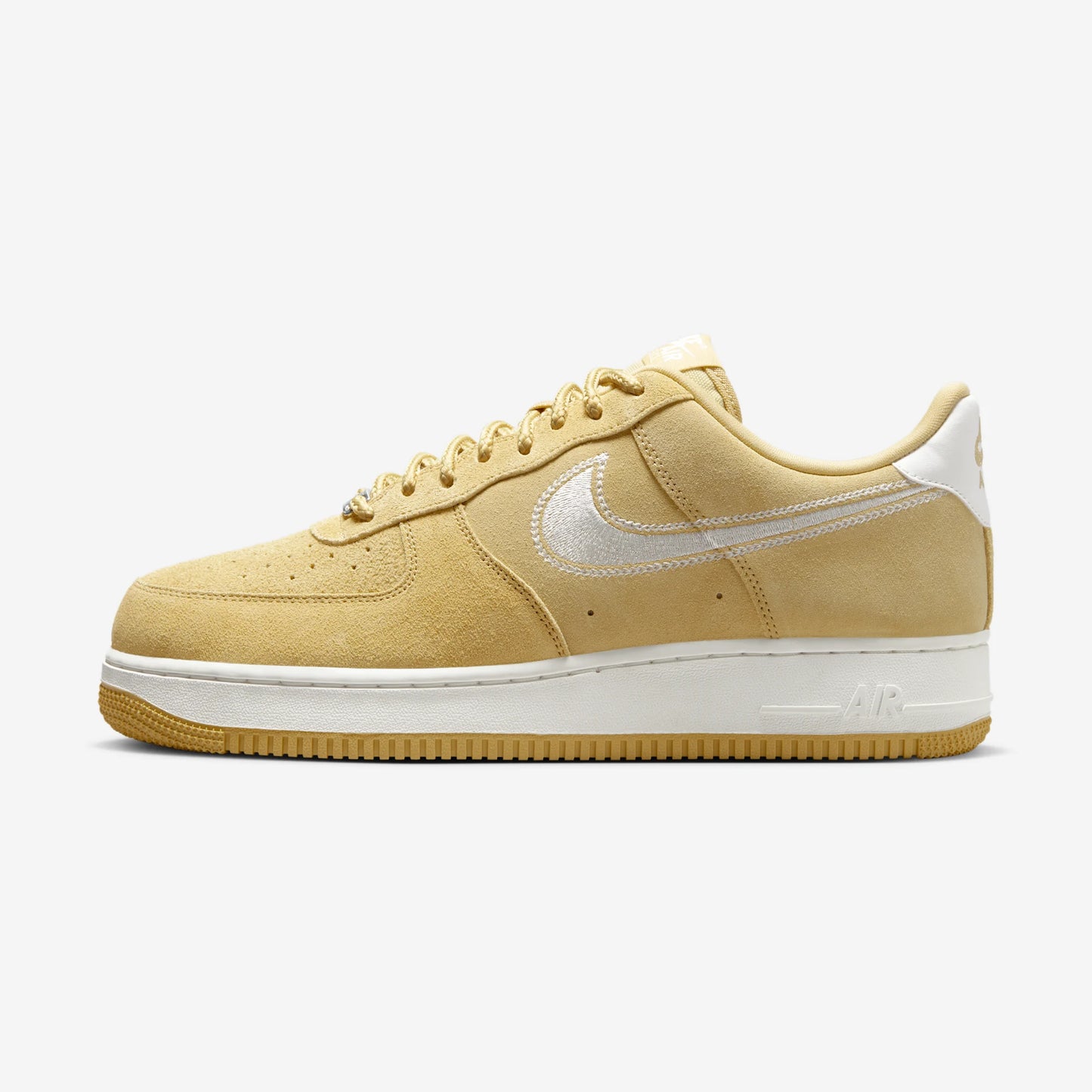 Nike Air Force 1 Low '07 LV8 Buff Gold Sail Embroidered Swoosh