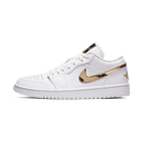 Jordan 1 Low White Metallic Gold (Women's)