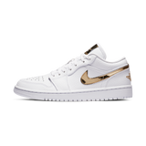 Jordan 1 Low White Metallic Gold (Women's)